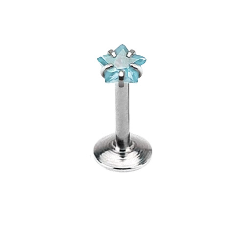Piercing labbra Labret Monroe Madonna gioiello piercing zirconi cristallo stella - Foto 7 di 9