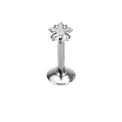 Piercing labbra Labret Monroe Madonna gioiello piercing zirconi cristallo stella - Foto 4 di 9