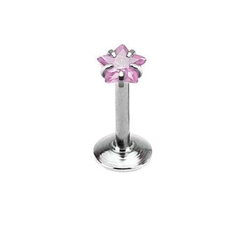 Piercing labbra Labret Monroe Madonna gioiello piercing zirconi cristallo stella - Foto 9 di 9