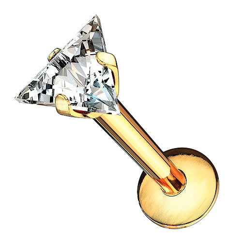 Piercing labbra triangolo cristallo labret Madonna Monroe orecchio cartilagine piercing - Foto 5 di 5