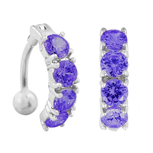 Piercing Ombelico Banana Con Cristallo E Ciondolo Pigna - Foto 8