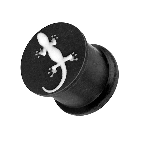 Silicone Orecchio Flesh Tunnel Plug Piercing 3D Nascondere Tappi Spine Lucertola - Foto 2 di 7