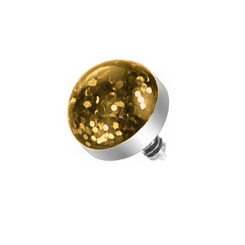 Dermal Anchor Piercing Aufsatz Microdermal Ultra Glitter Kugel - Bild 9 von 11
