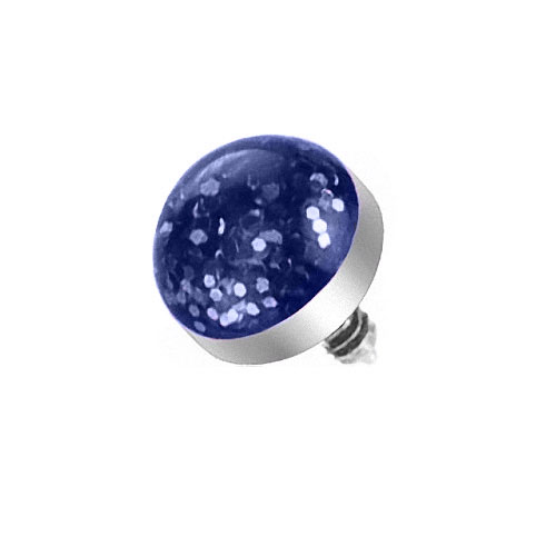 Dermal Anchor Piercing Aufsatz Microdermal Ultra Glitter Kugel - Bild 10 von 11
