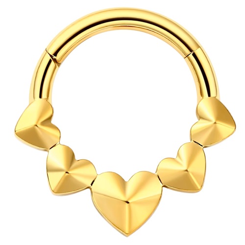 Herz Septum Piercing Ring Clicker Ohr Tragus Helix Daith Chirurgenstahl - Bild 4 von 5