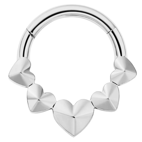Herz Septum Piercing Ring Clicker Ohr Tragus Helix Daith Chirurgenstahl - Bild 5 von 5