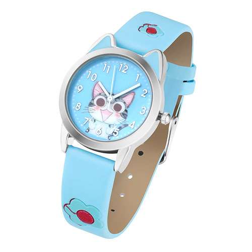 Kinder Armbanduhr Niedliche Cartoon Katze Lernuhr Mädchen Uhr Kinderuhr - Bild 4 von 6