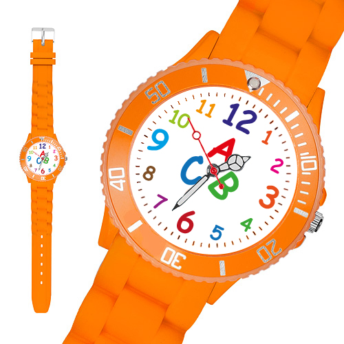 Kinder Armbanduhr Silikon Uhr Quarz Schüler Schulanfang Lernuhr Zahlen Uhr  bunt
